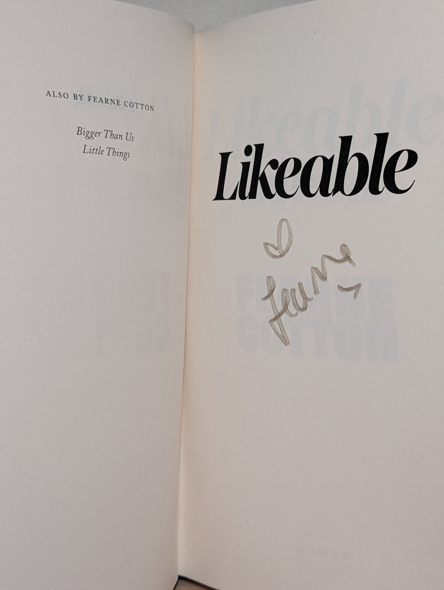 Likeable by Fearne Cotton (Signed First Edition) - Fialta Books