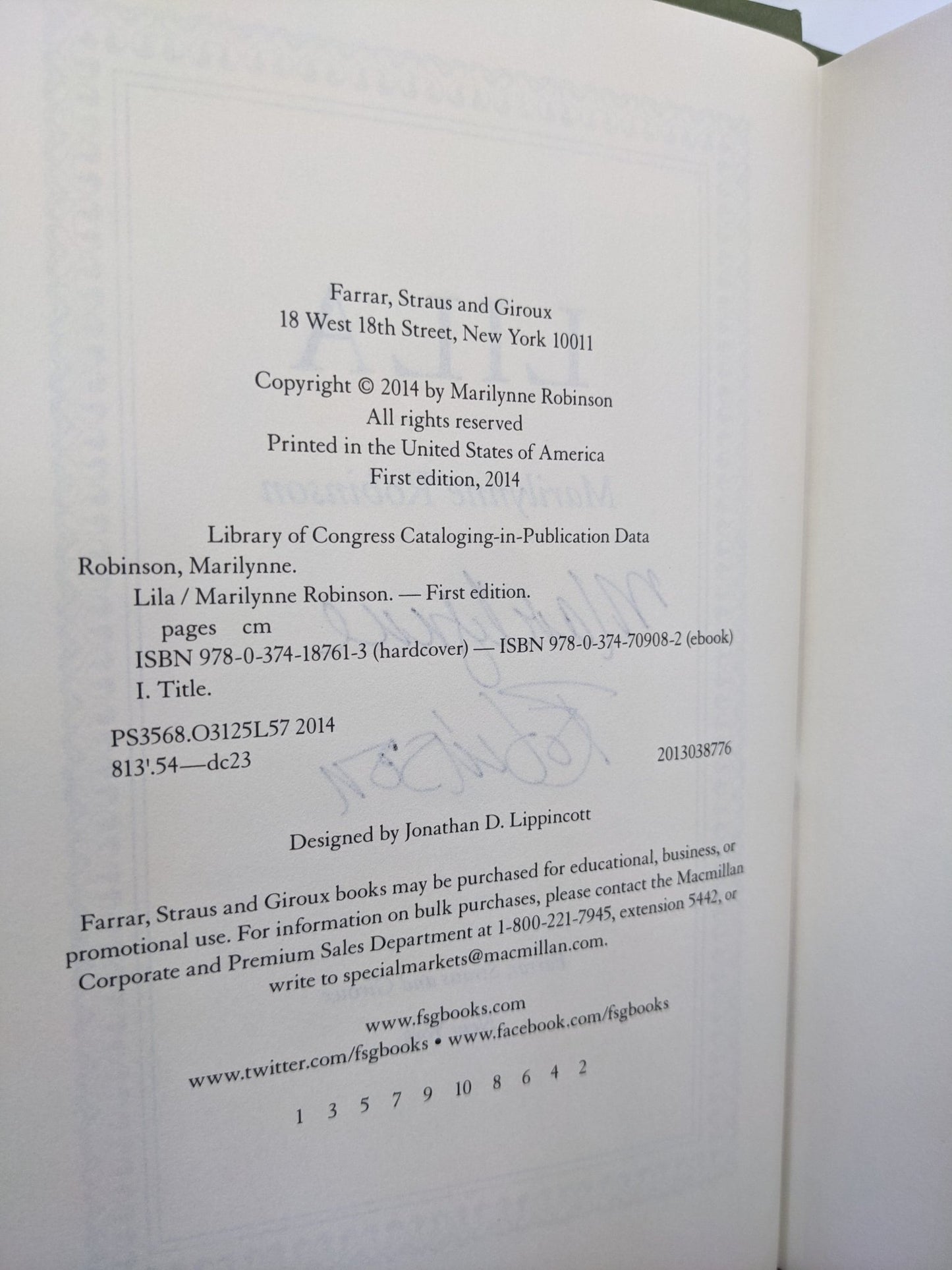 Lila A Novel by Marilynne Robinson (Signed First Edition) - Fialta Books