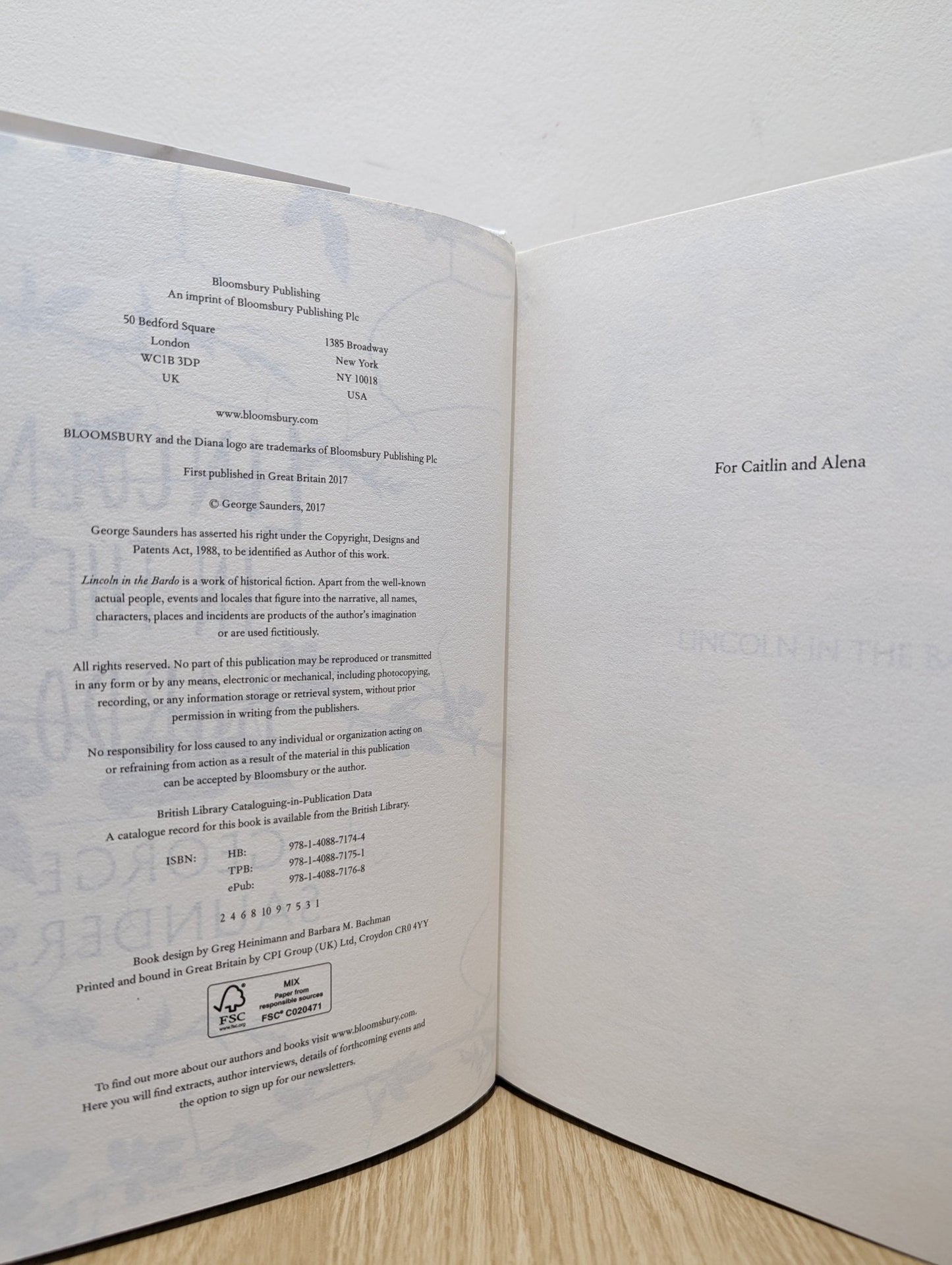 Lincoln In The Bardo by George Saunders (First Edition) - Fialta Books