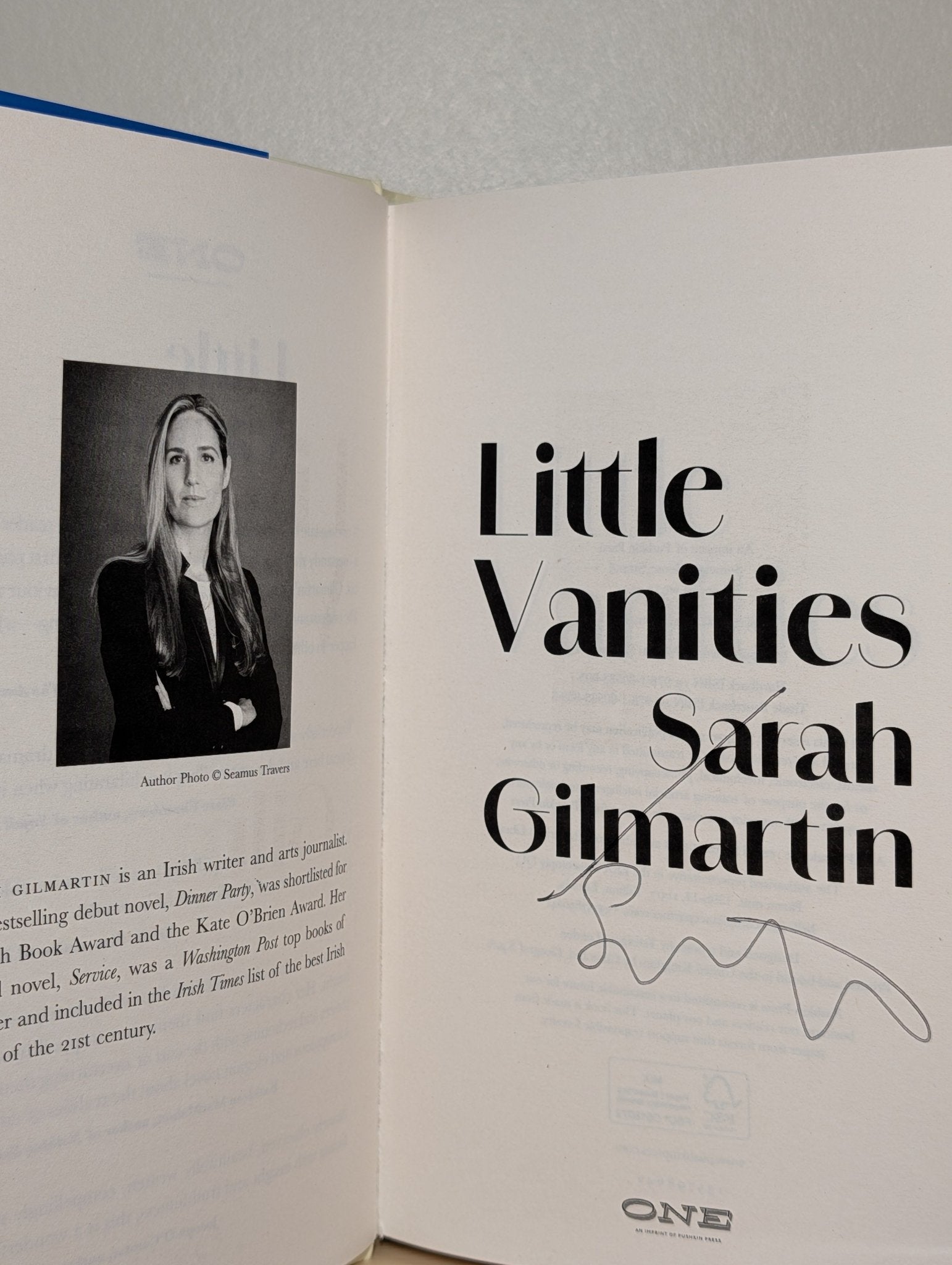 Little Vanities by Sarah Gilmartin (Signed First Edition) - Fialta Books