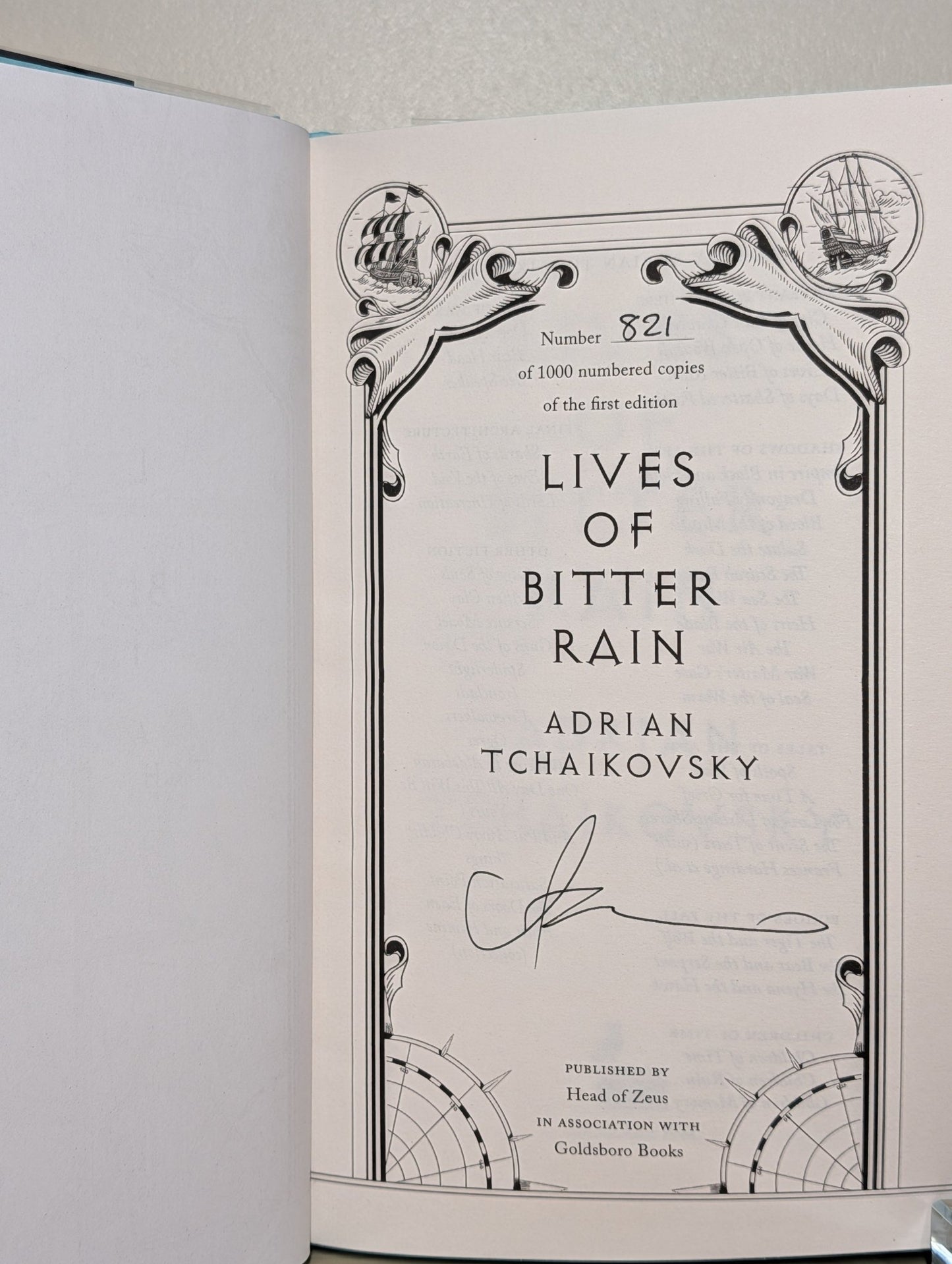 Lives of Bitter Rain by Adrian Tchaikovsky (Signed with sprayed edges) - Fialta Books