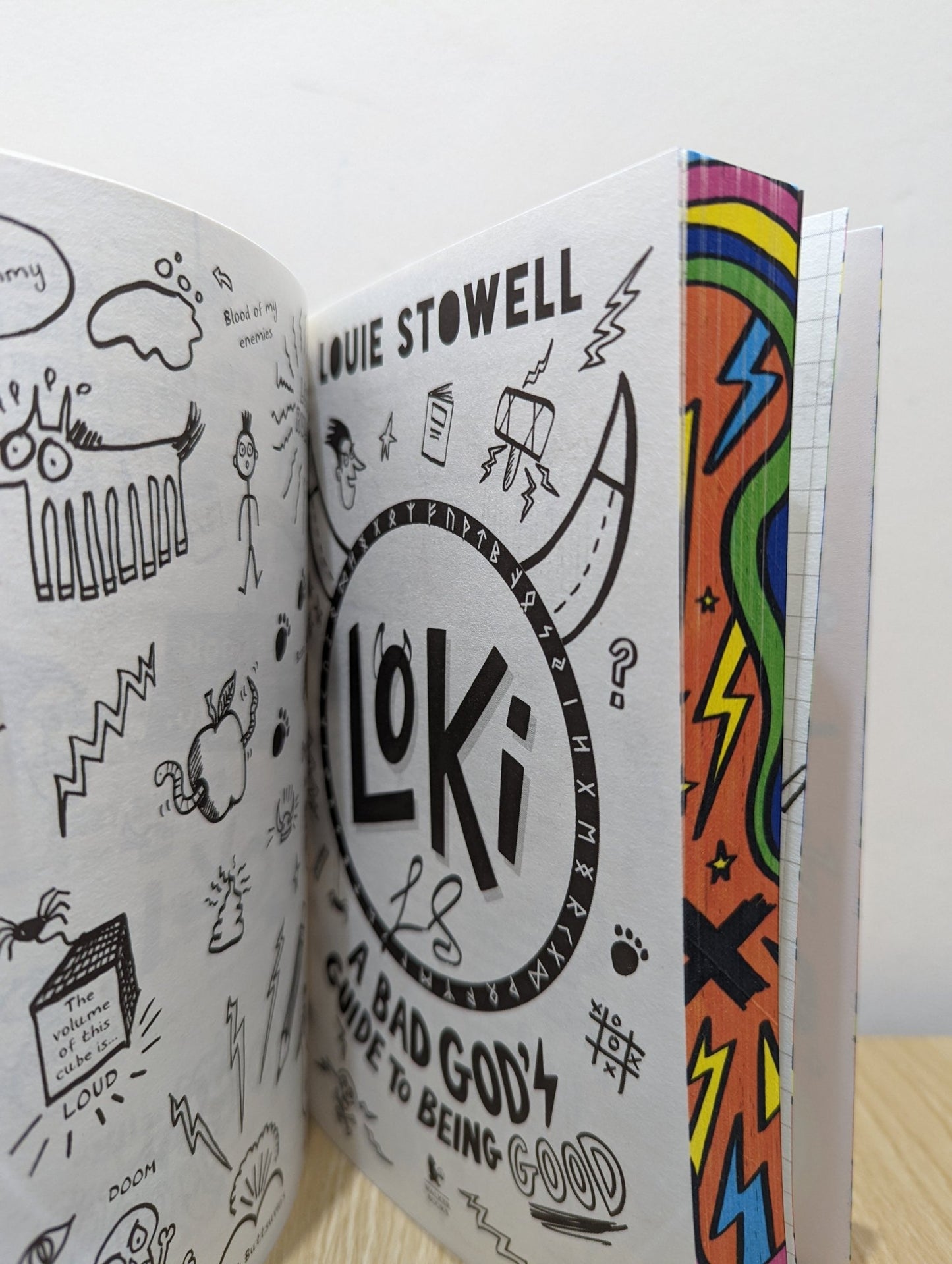 Loki 1: A Bad God's Guide to Being Good by Louie Stowell (Signed First Edition with sprayed edges) - Fialta Books