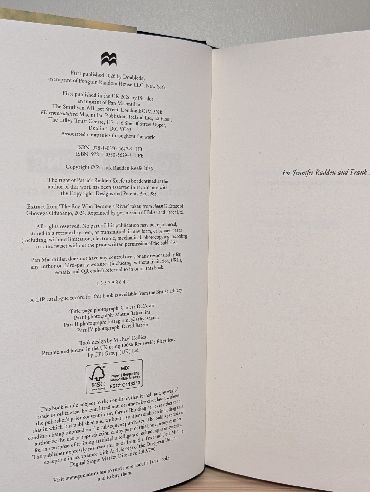 London Falling by Patrick Radden Keefe (Signed First Edition) - Fialta Books