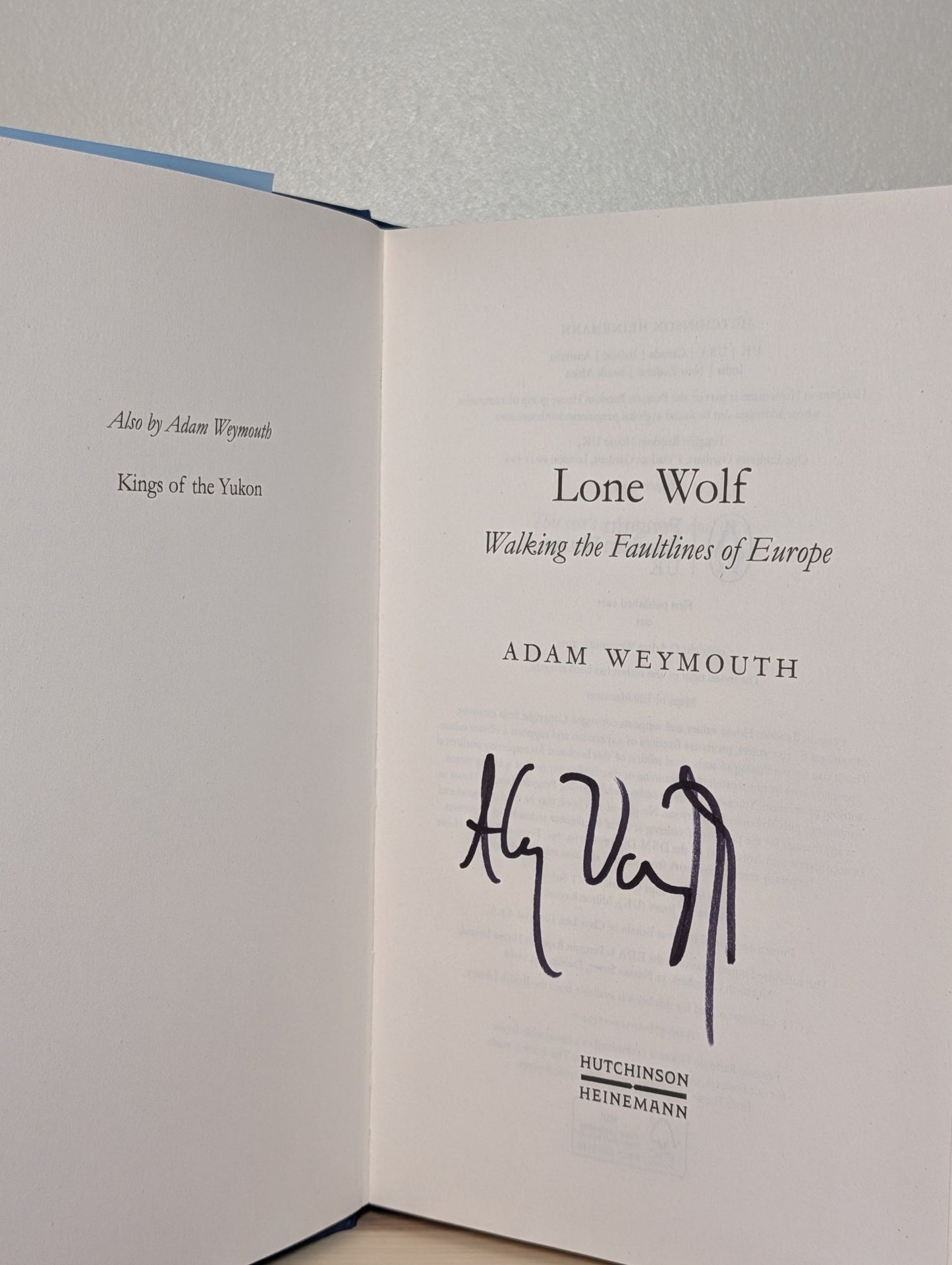 Lone Wolf by Adam Weymouth (Signed First Edition) - Fialta Books
