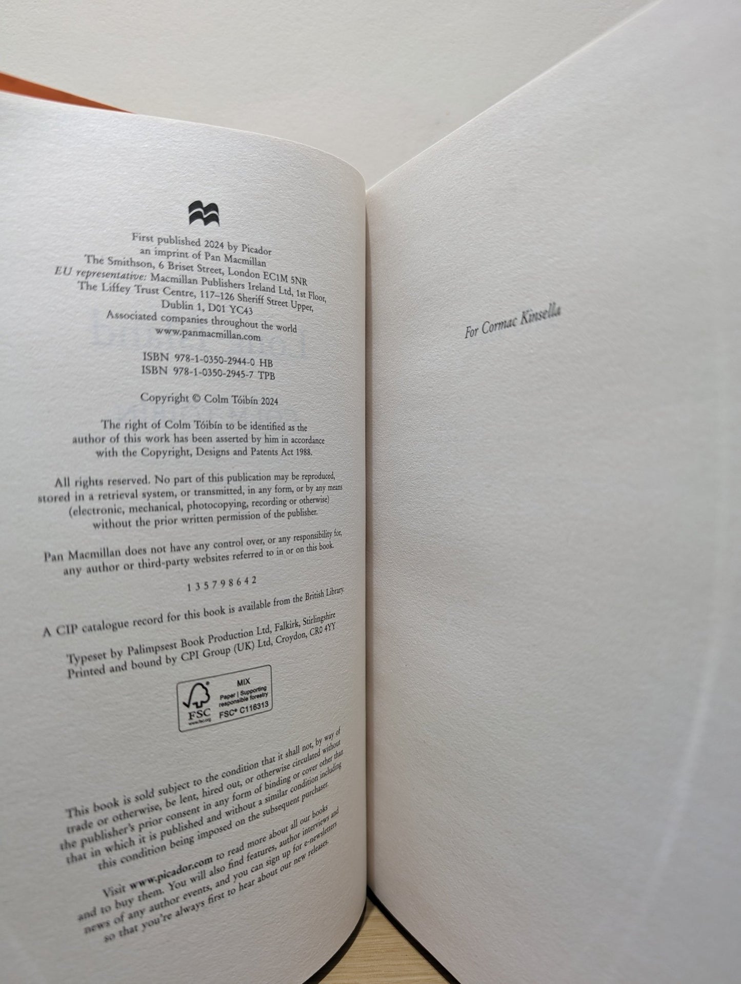 Long Island by Colm Toibin (Signed First Edition) - Fialta Books