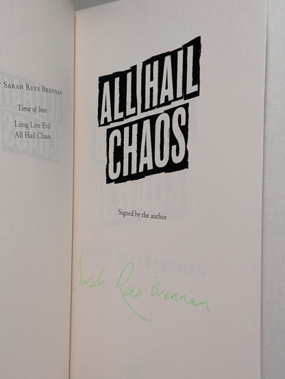 Long Live Evil; All Hail Chaos by Sarah Rees Brennan (Signed First Edition Set) - Fialta Books