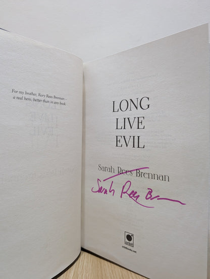 Long Live Evil by Sarah Rees Brennan (Signed First Edition) - Fialta Books