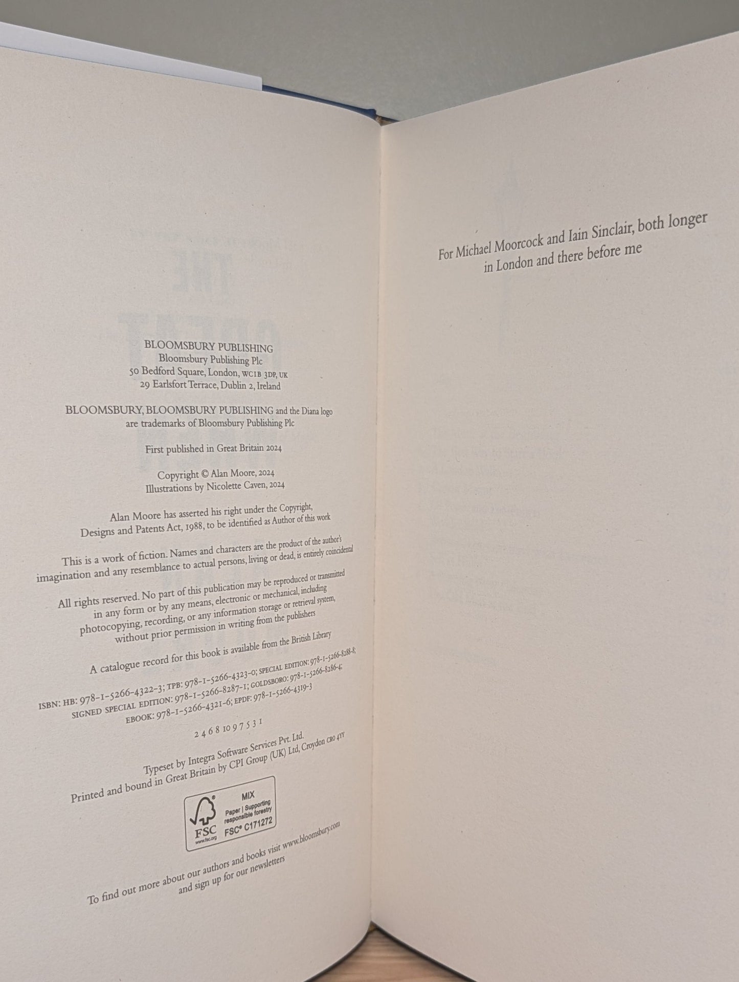 Long London: The Great When; I Hear A New World by Alan Moore (Signed Set with sprayed edges) - Fialta Books