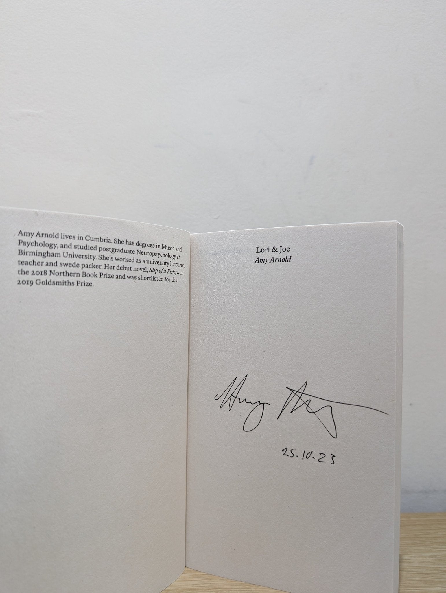 Lori & Joe by Amy Arnold (Signed Dated First Edition) - Fialta Books