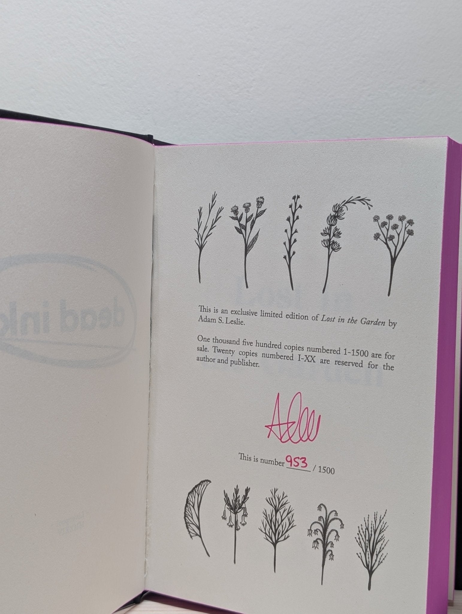 Lost in the Garden by Adam S. Leslie (Signed Numbered Edition with sprayed edges) - Fialta Books