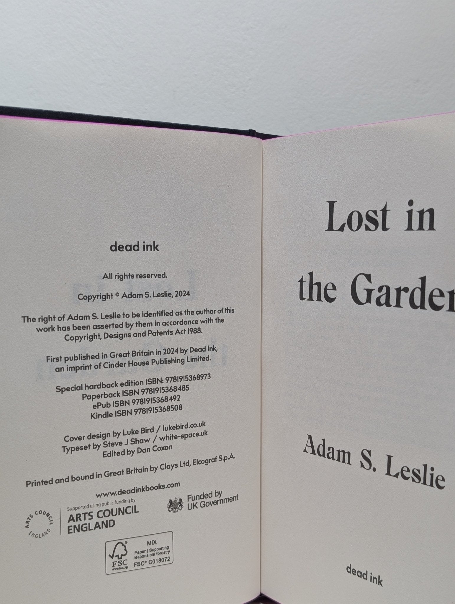 Lost in the Garden by Adam S. Leslie (Signed Numbered Edition with sprayed edges) - Fialta Books