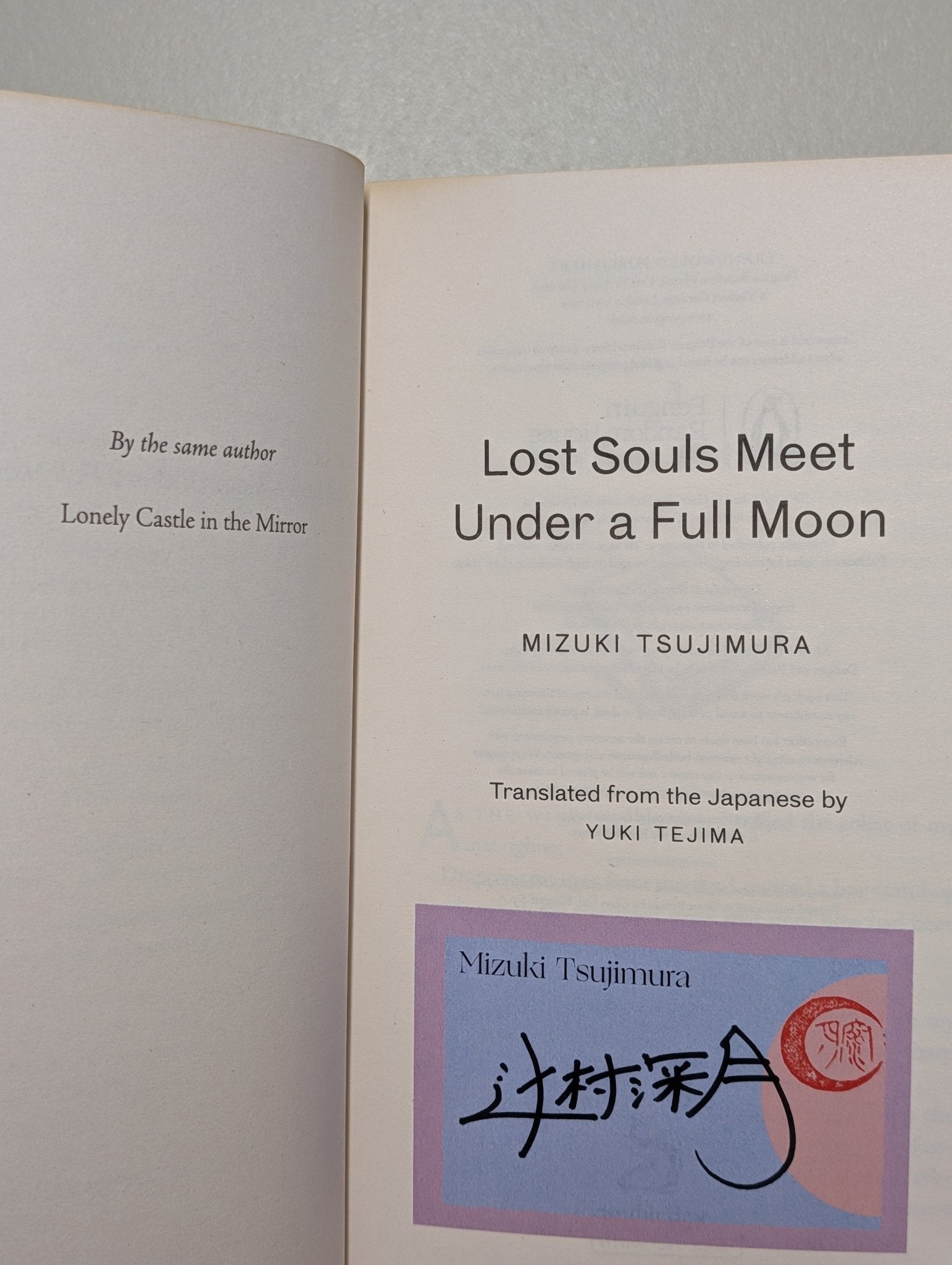 Lost Souls Meet Under a Full Moon by Mizuki Tsujimura (Signed) - Fialta Books