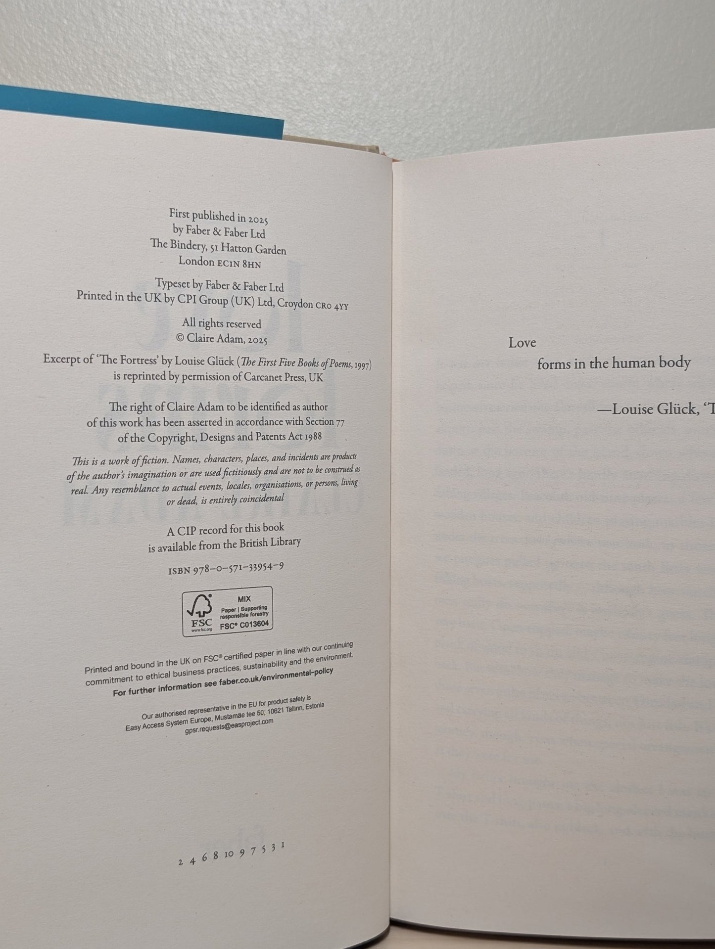 Love Forms by Claire Adam (First Edition) - Fialta Books