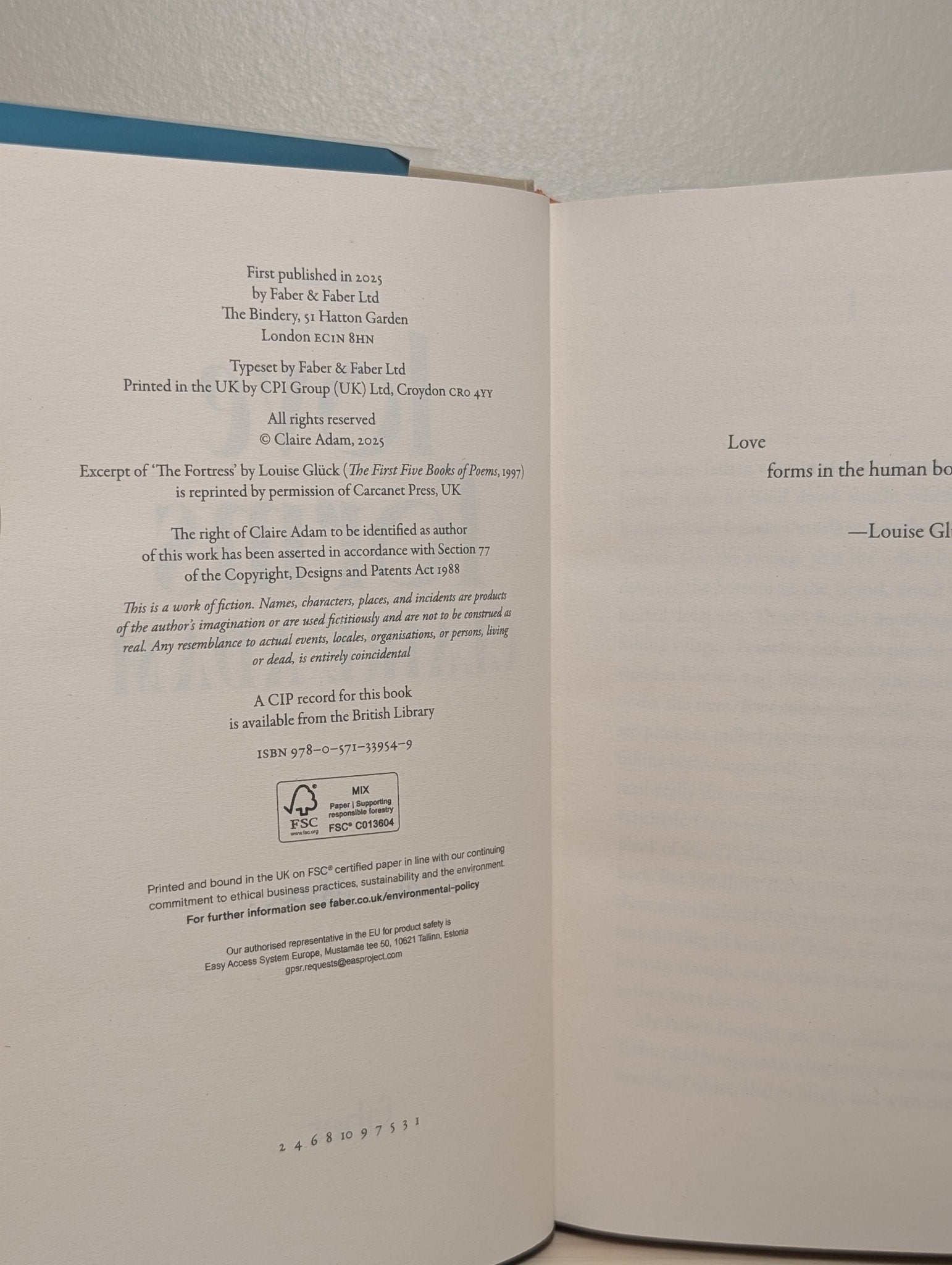 Love Forms by Claire Adam (Signed First Edition) - Fialta Books