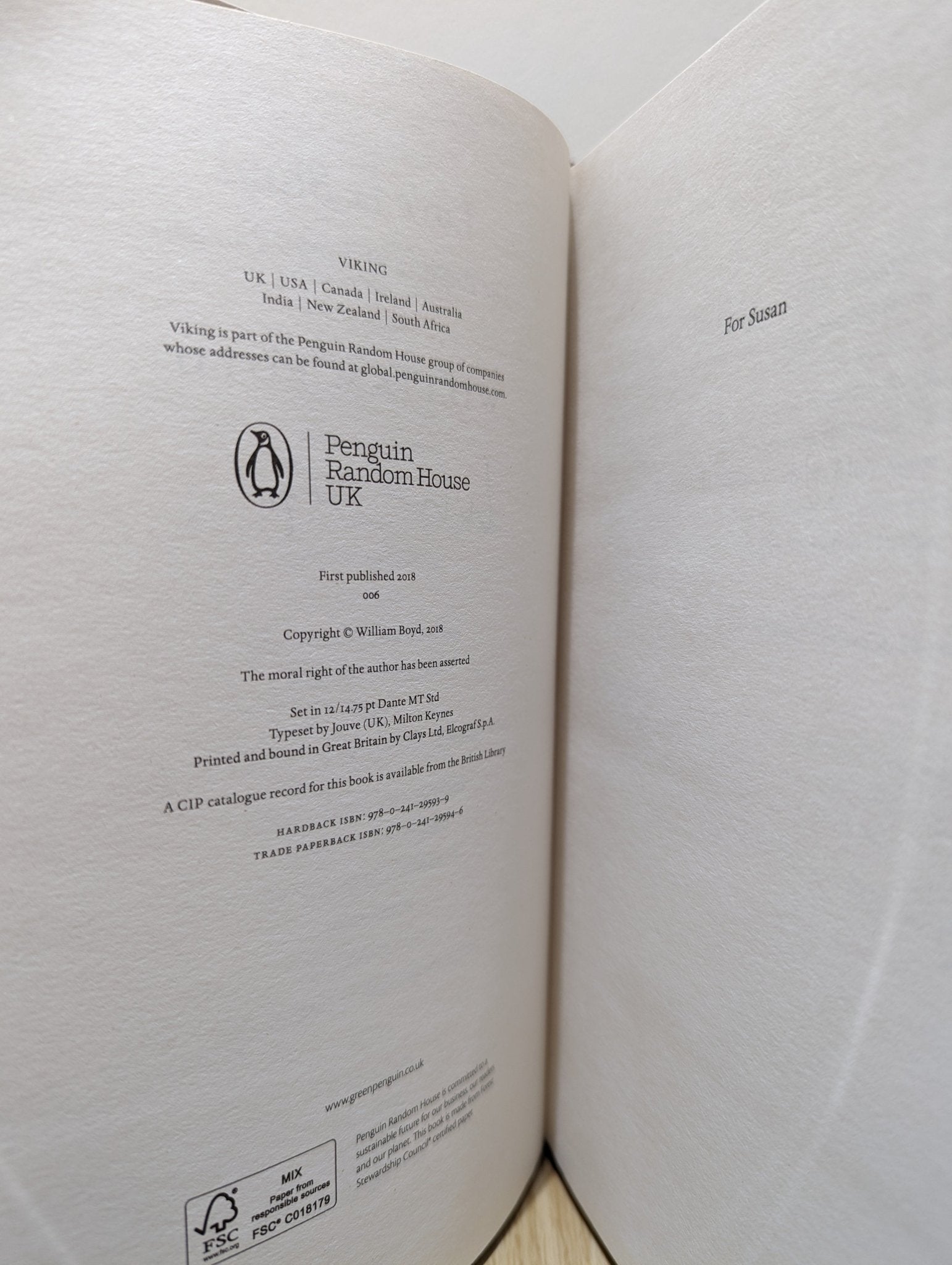 Love is Blind by William Boyd (Signed First Edition) - Fialta Books