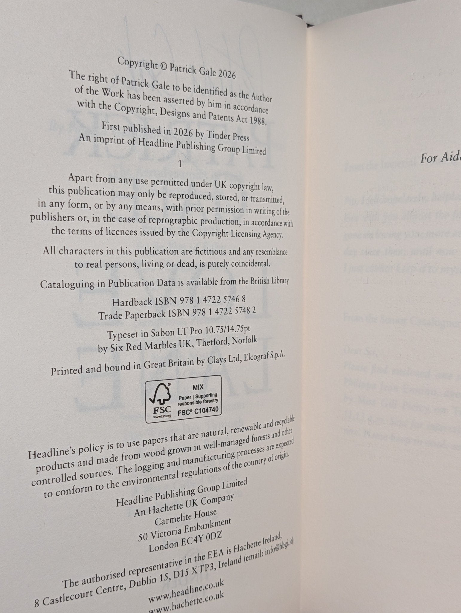 Love Lane by Patrick Gale (Signed First Edition) - Fialta Books