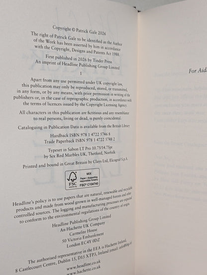 Love Lane by Patrick Gale (Signed First Edition) - Fialta Books