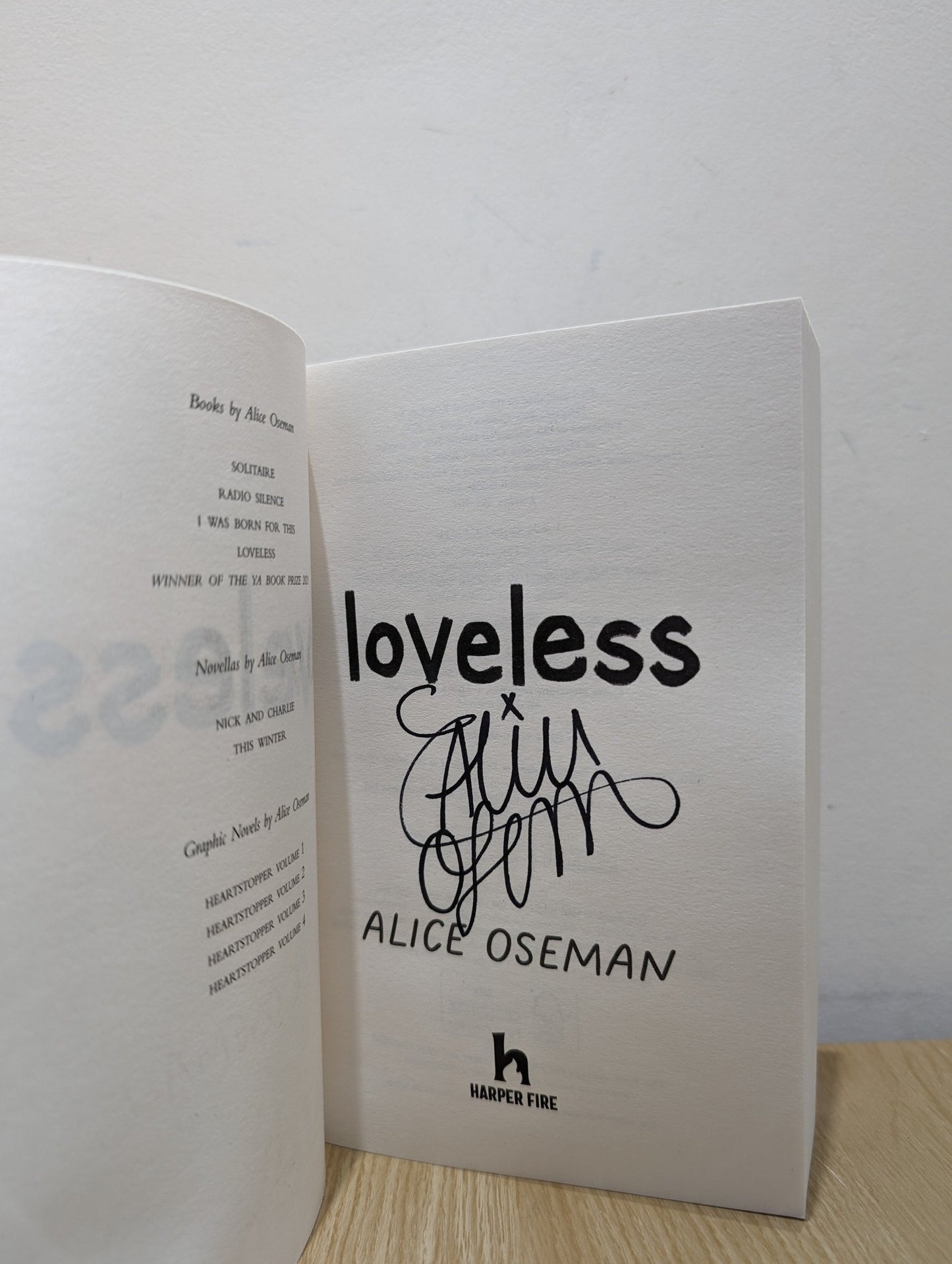 Loveless by Alice Oseman (Signed) - Fialta Books