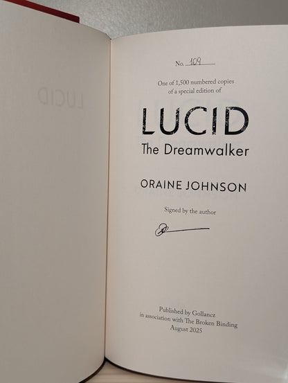Lucid by Oraine Johnson (Signed First Edition with sprayed edges) - Fialta Books