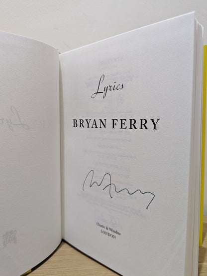 Lyrics by Bryan Ferry (Signed First Edition) - Fialta Books