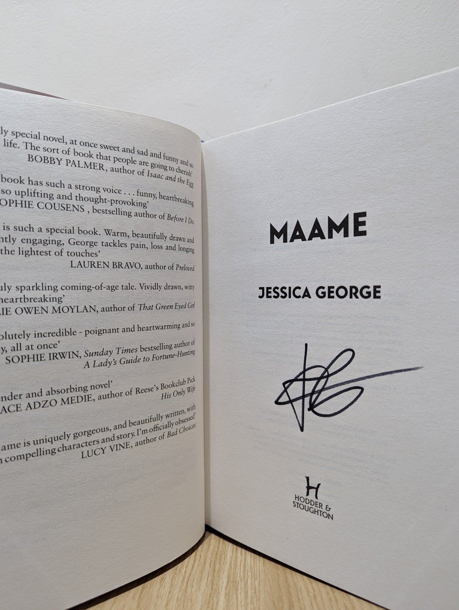 Maame by Jessica George (Signed First Edition) - Fialta Books