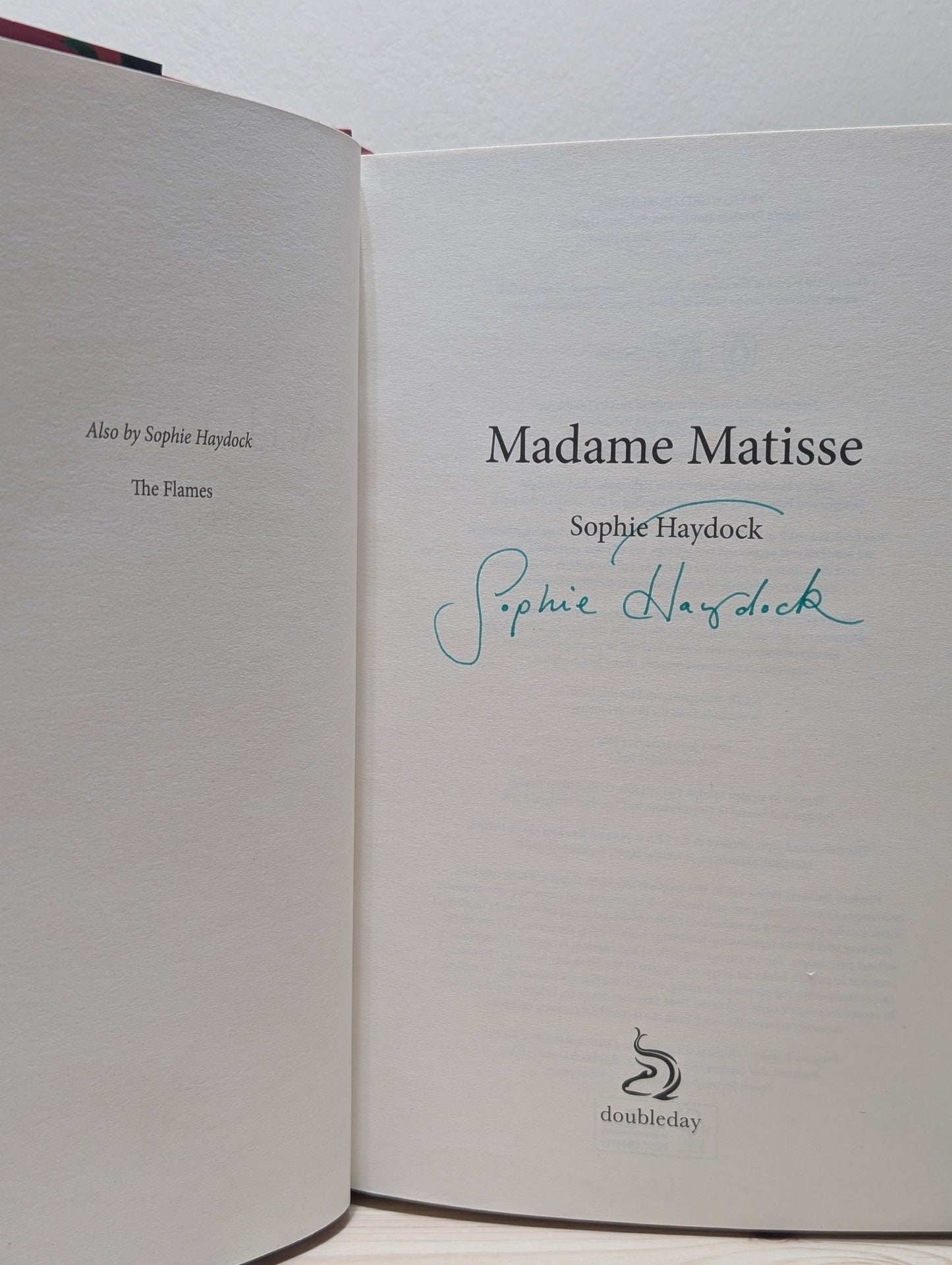 Madame Matisse by Sophie Haydock (Signed First Edition) - Fialta Books
