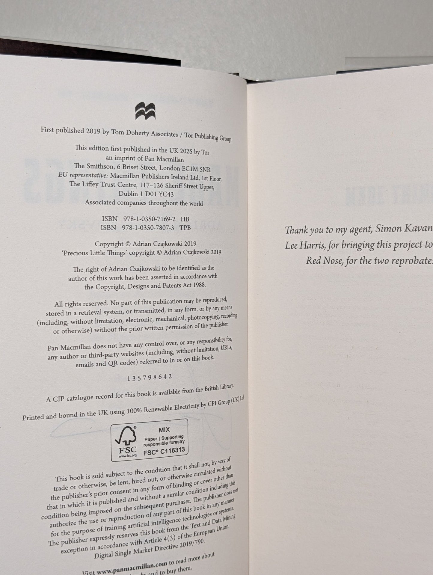 Made Things by Adrian Tchaikovsky (Signed First Edition) - Fialta Books