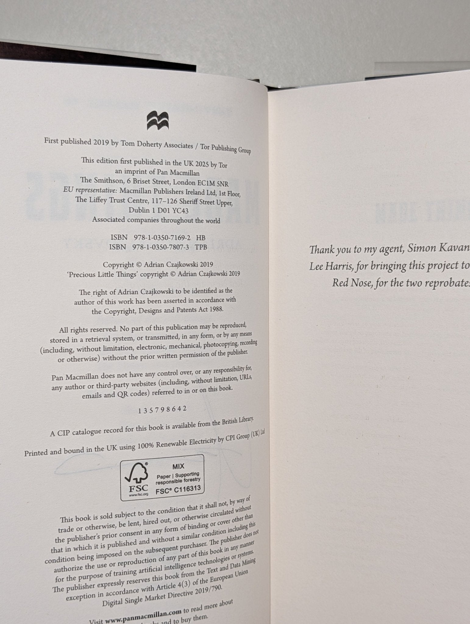 Made Things by Adrian Tchaikovsky (Signed First Edition) - Fialta Books