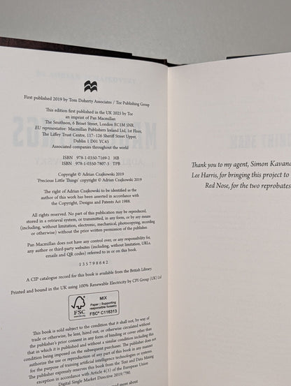 Made Things by Adrian Tchaikovsky (Signed First Edition with sprayed edges) - Fialta Books