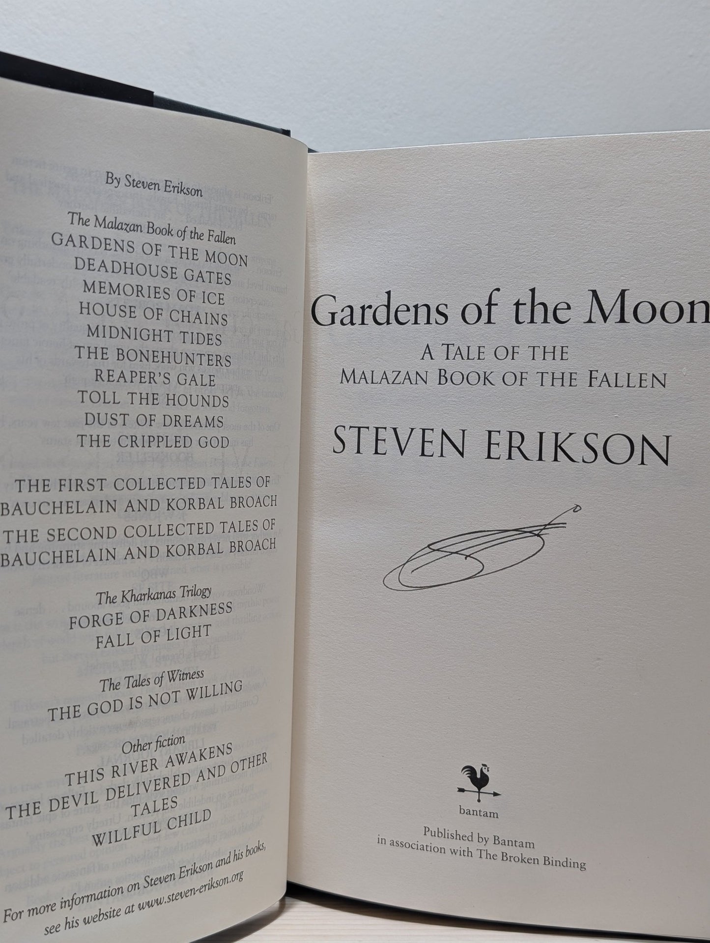 Malazan Book of the Fallen 1 - 3 by Steven Erikson (Signed with sprayed edges) - Fialta Books