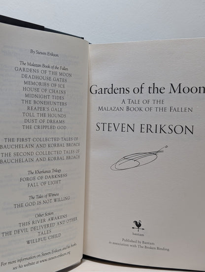 Malazan Book of the Fallen 1 - 3 by Steven Erikson (Signed with sprayed edges) - Fialta Books