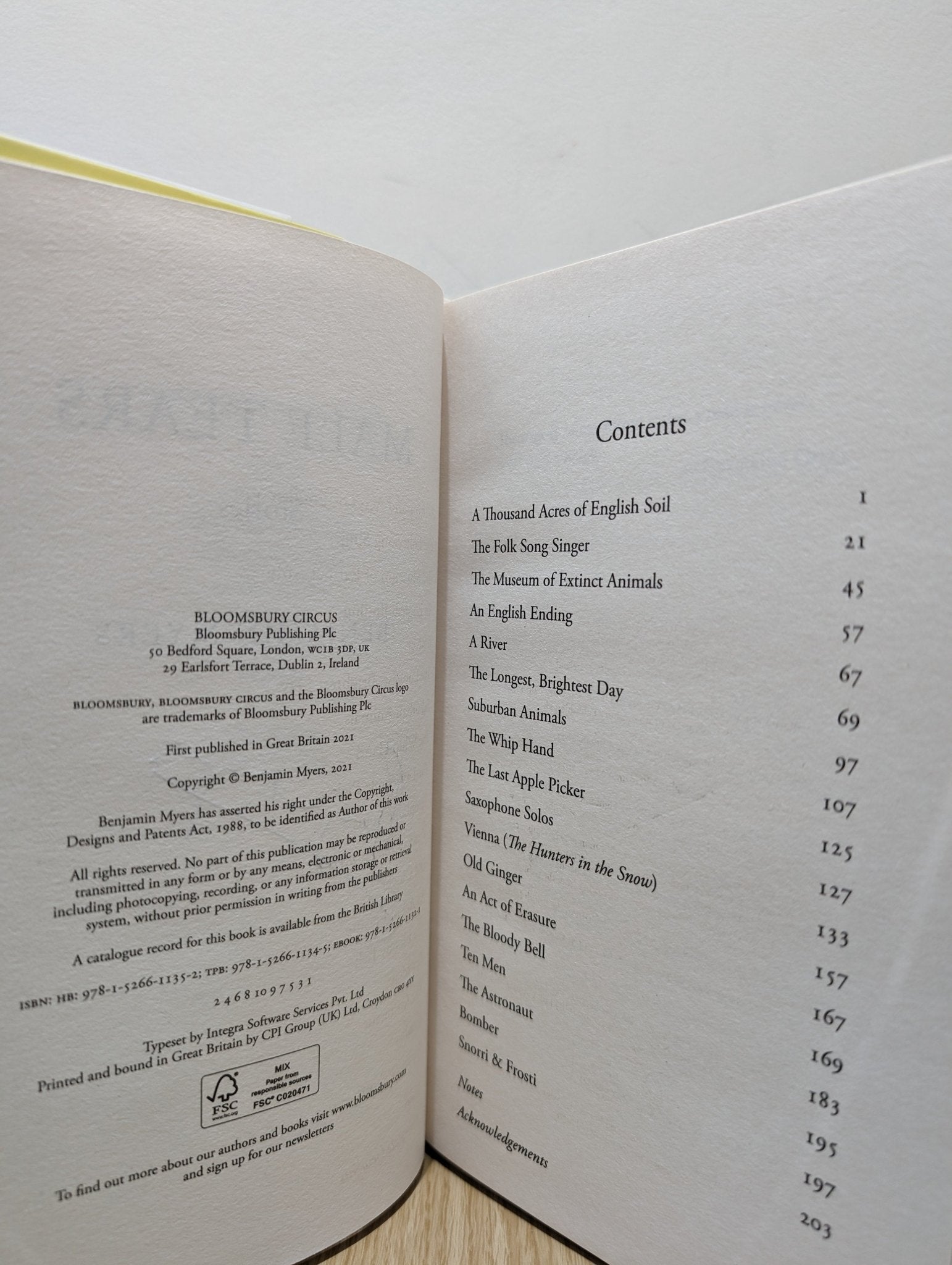 Male Tears by Benjamin Myers (Signed First Edition) - Fialta Books