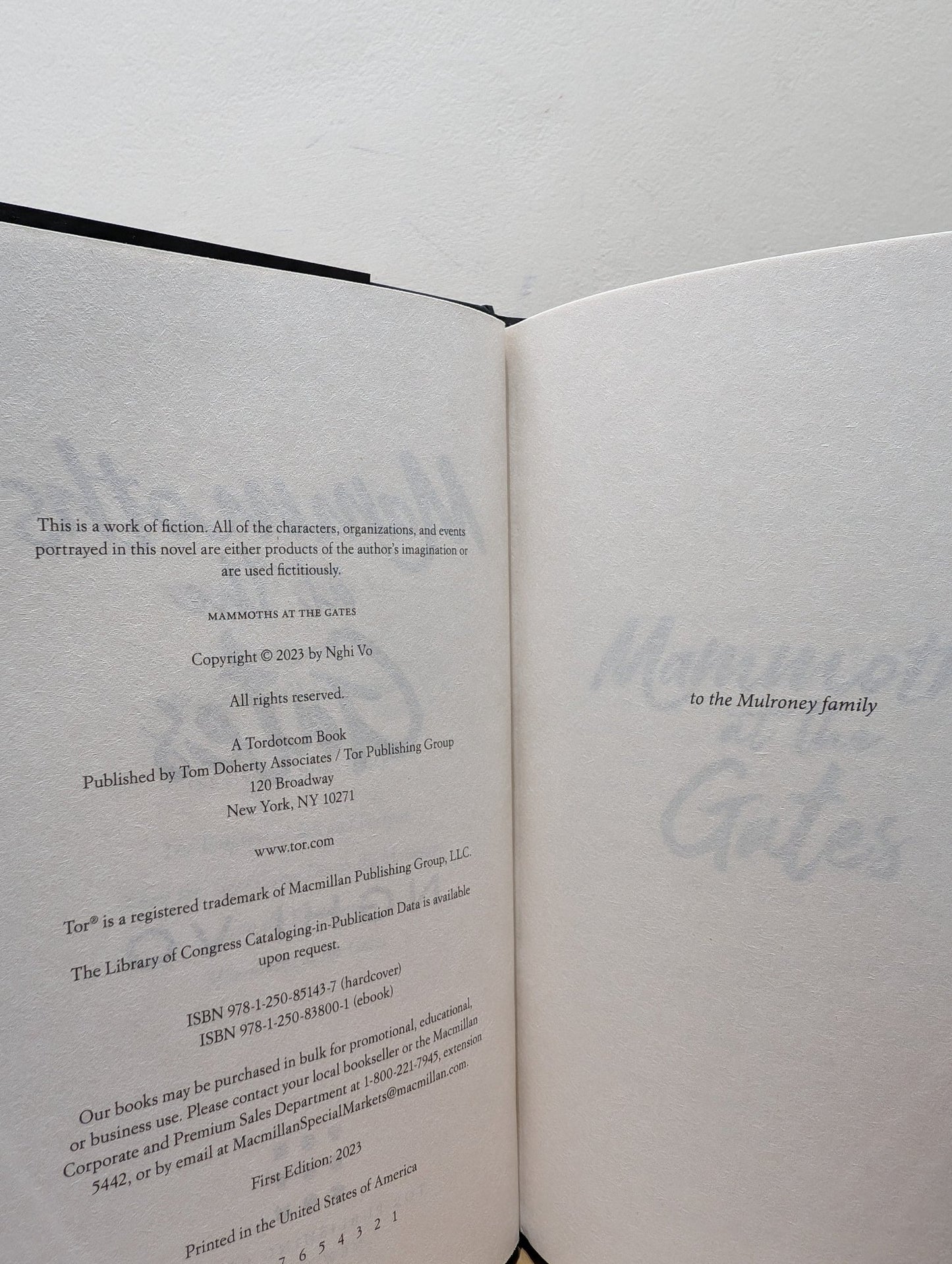 Mammoths at the Gates by Nghi Vo (First Edition) - Fialta Books