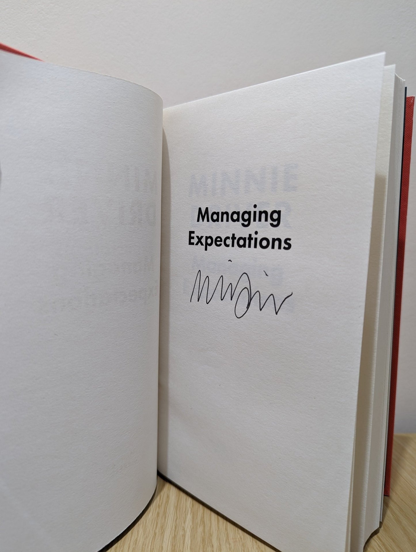 Managing Expectations by Minnie Driver (Signed First Edition) - Fialta Books
