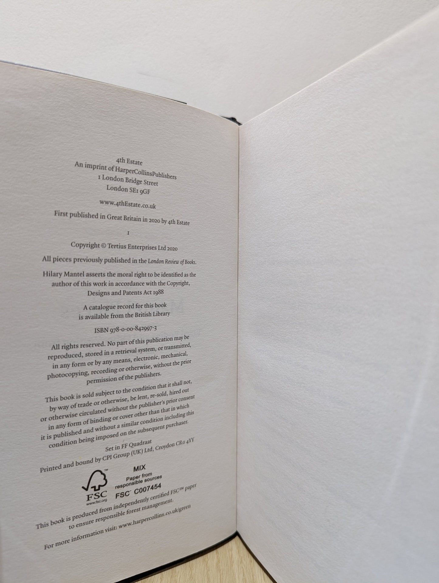 Mantel Pieces by Hilary Mantel (First Edition) - Fialta Books