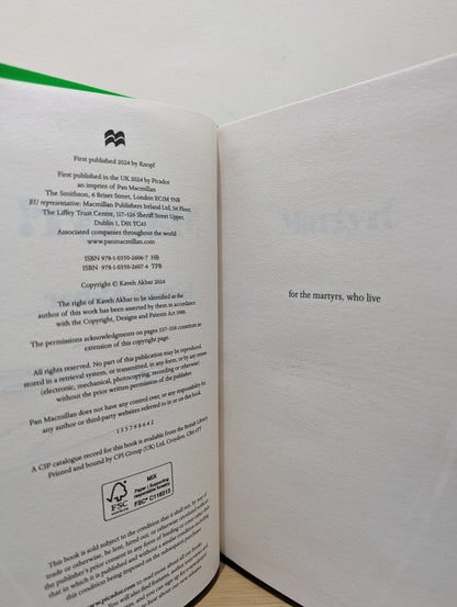 Martyr! by Kaveh Akbar (Signed First Edition) - Fialta Books