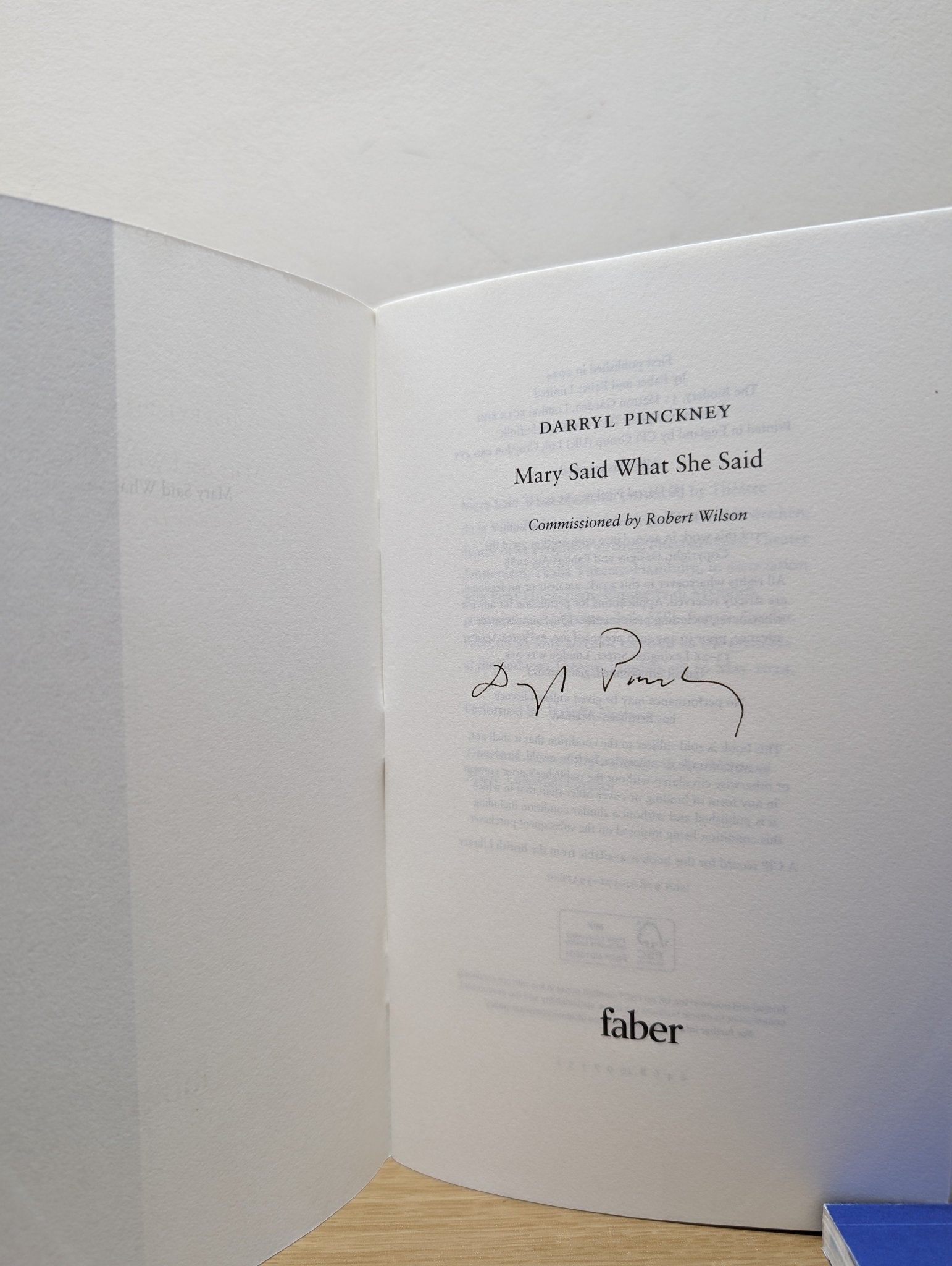 Mary Said What She Said by Darryl Pinckney (Signed First Edition) - Fialta Books