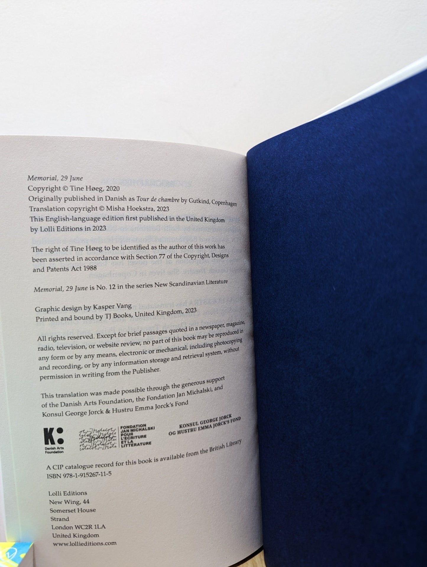 Memorial, 29 June by Tine Høeg (First Edition) - Fialta Books