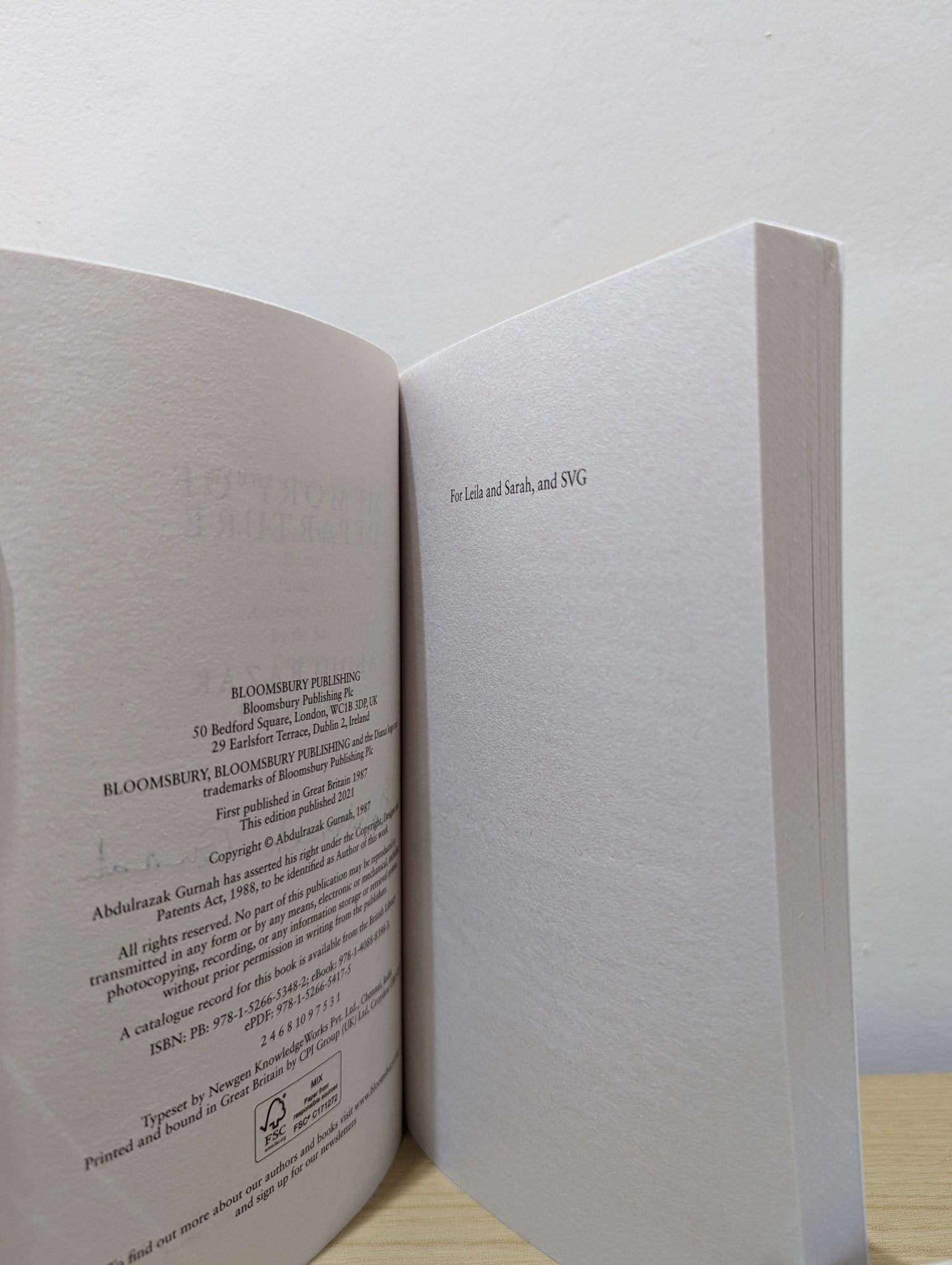 Memory of Departure by Abdulrazak Gurnah (Signed) - Fialta Books