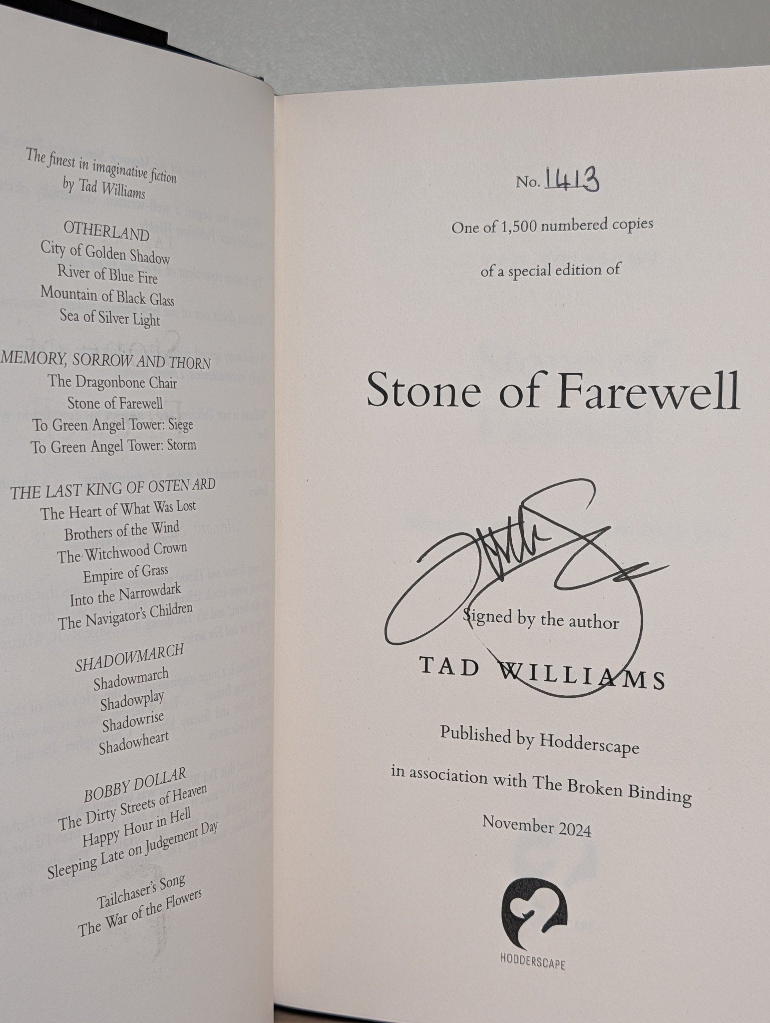 Memory, Sorrow, and Thorn Series by Tad Williams (Signed with sprayed edges) - Fialta Books