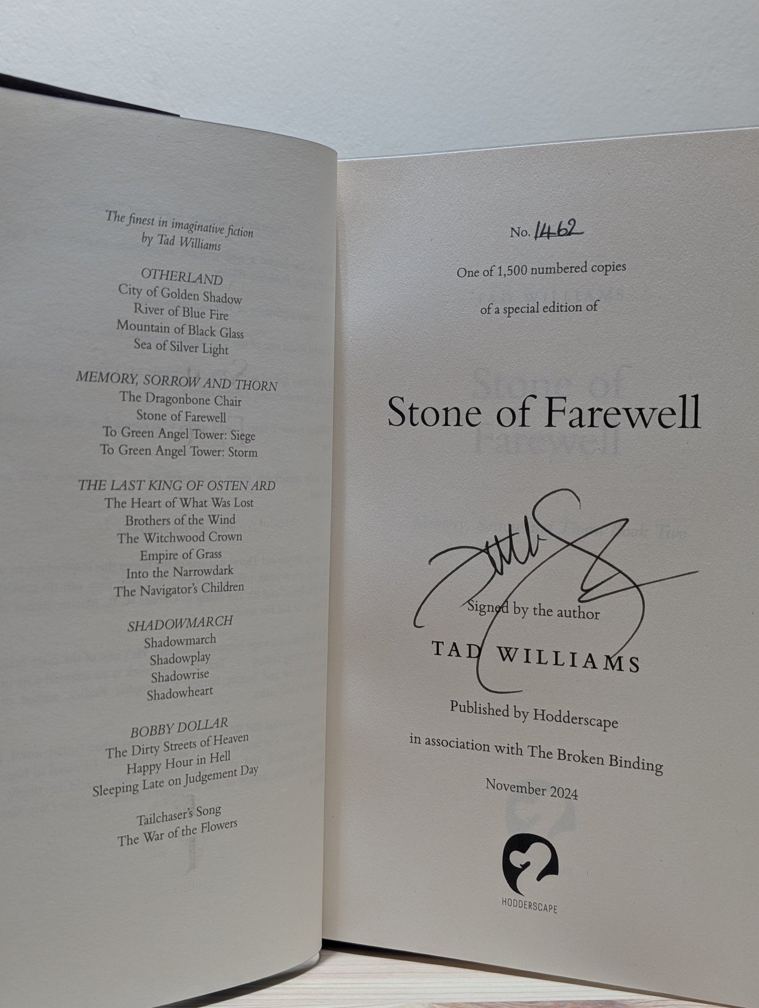 Memory, Sorrow, and Thorn Series by Tad Williams (Signed with sprayed edges) - Fialta Books