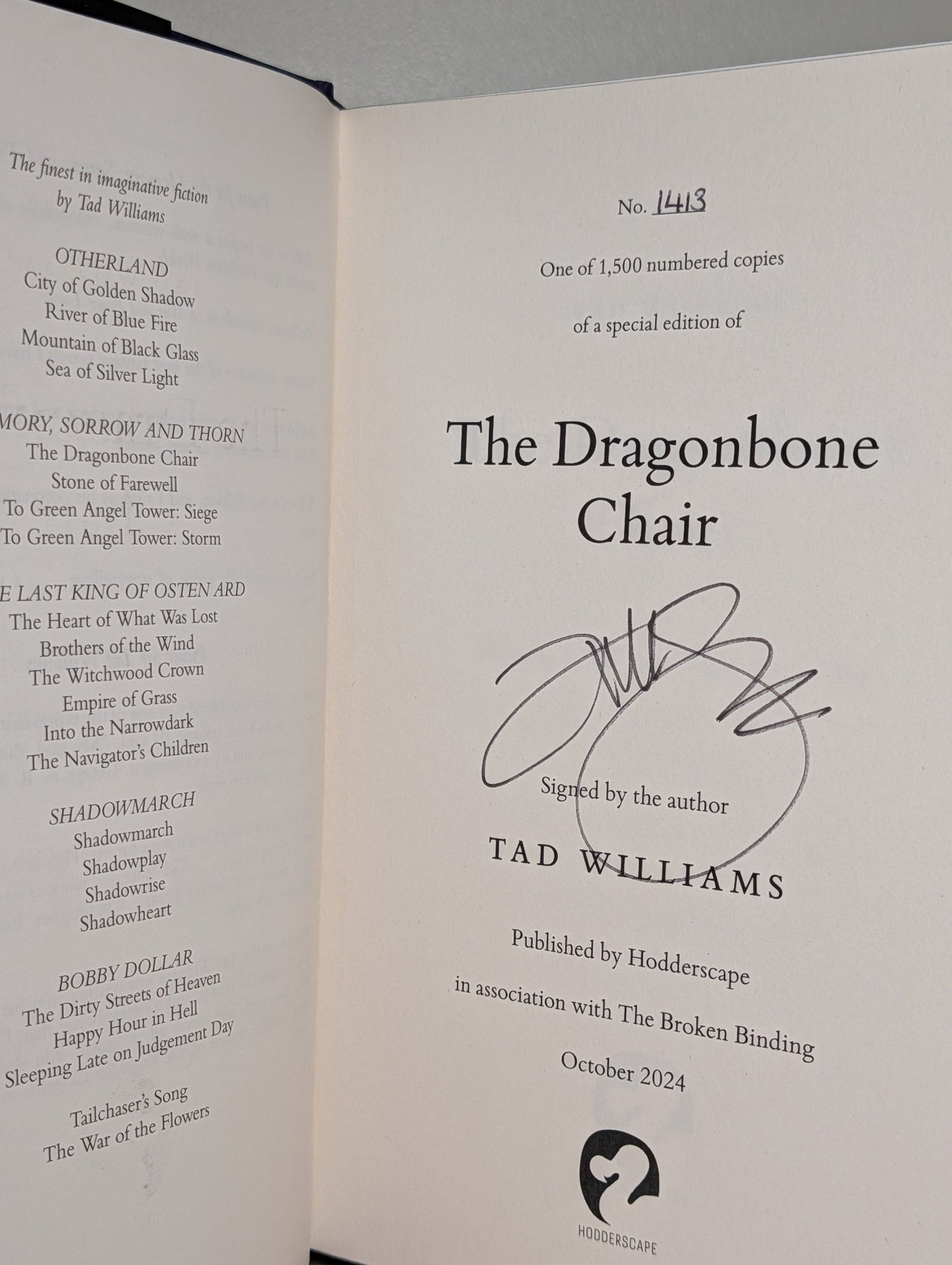 Memory, Sorrow, and Thorn Series by Tad Williams (Signed with sprayed edges) - Fialta Books