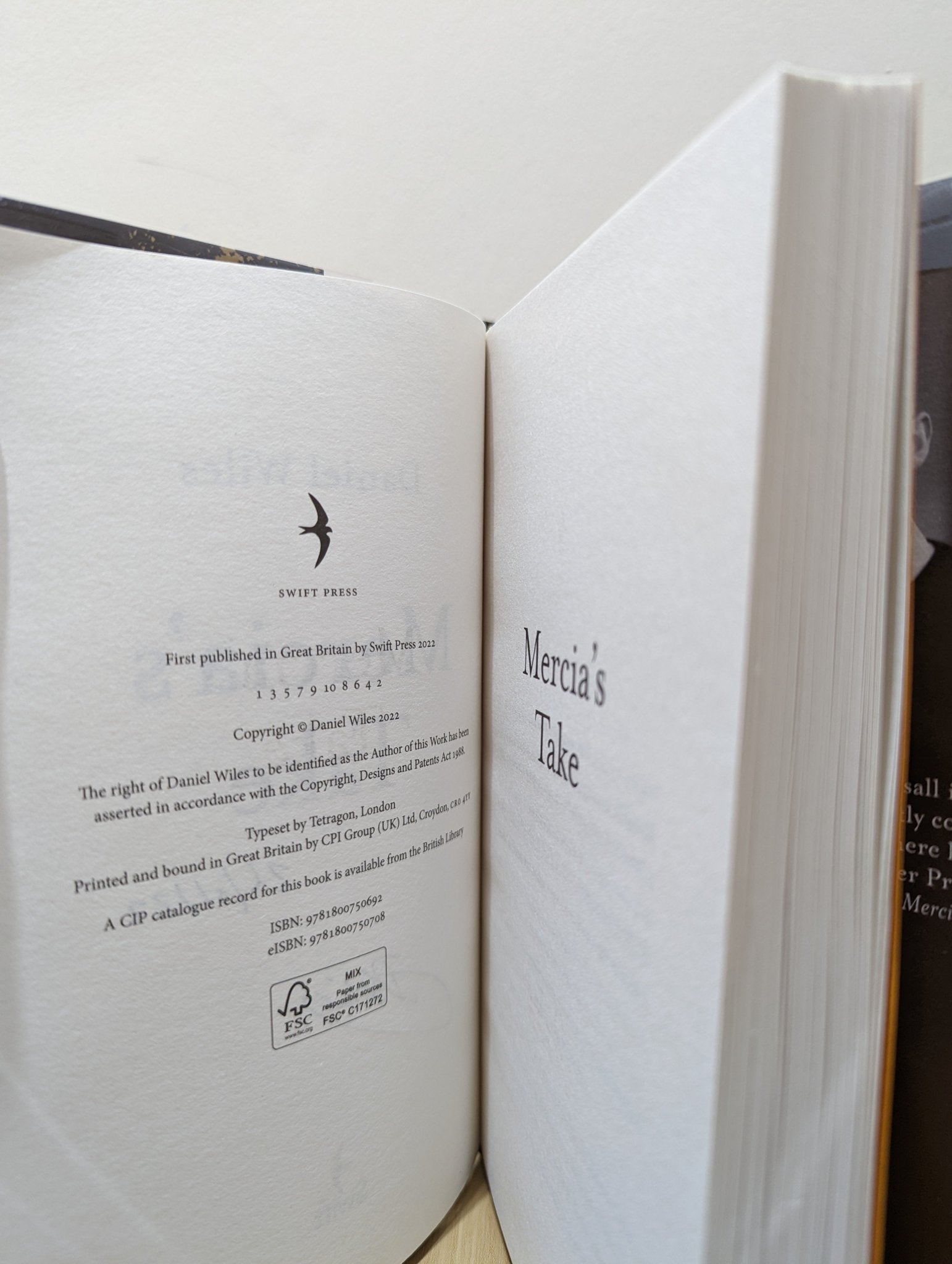 Mercia's Take by Daniel Wiles (Signed First Edition) - Fialta Books