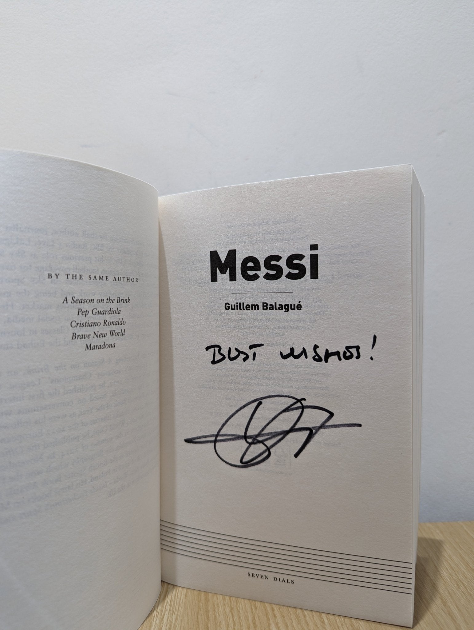 Messi by Guillem Balague (Signed) - Fialta Books