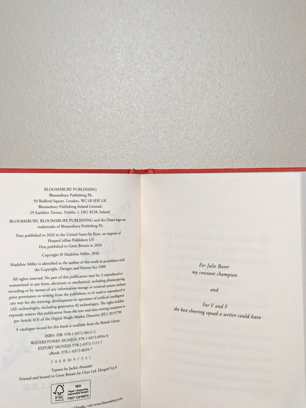 Mestra by Madeline Miller (Signed Edition) - Fialta Books