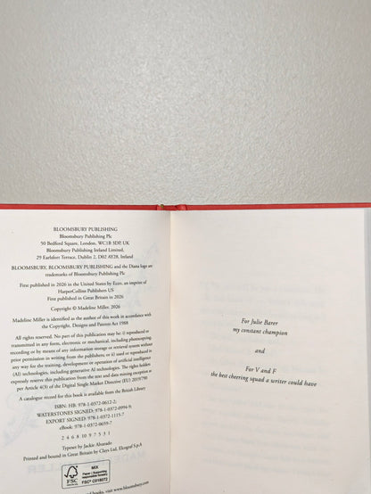 Mestra by Madeline Miller (Signed Edition) - Fialta Books