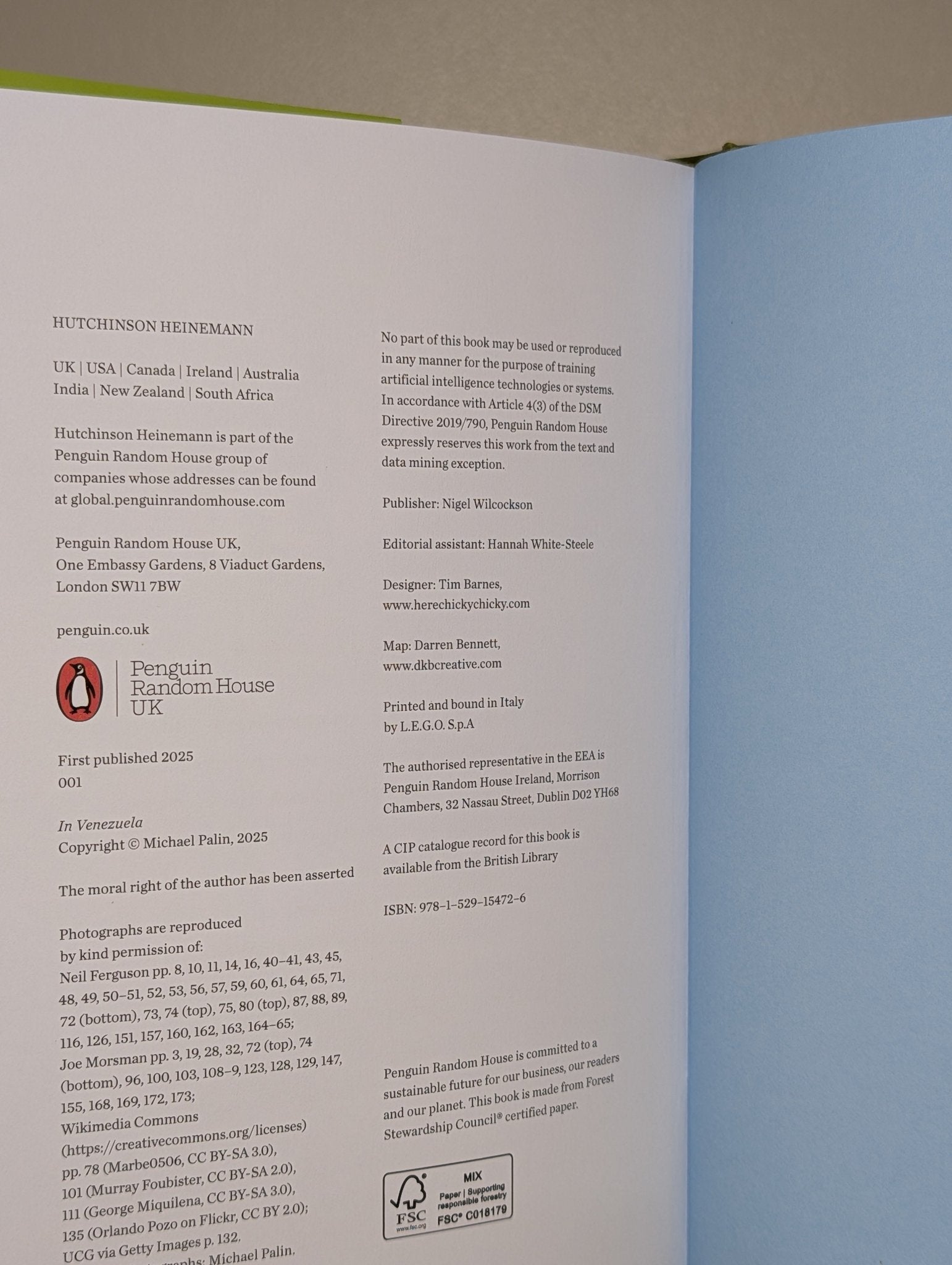 Michael Palin in Venezuela by Michael Palin (Signed First Edition) - Fialta Books