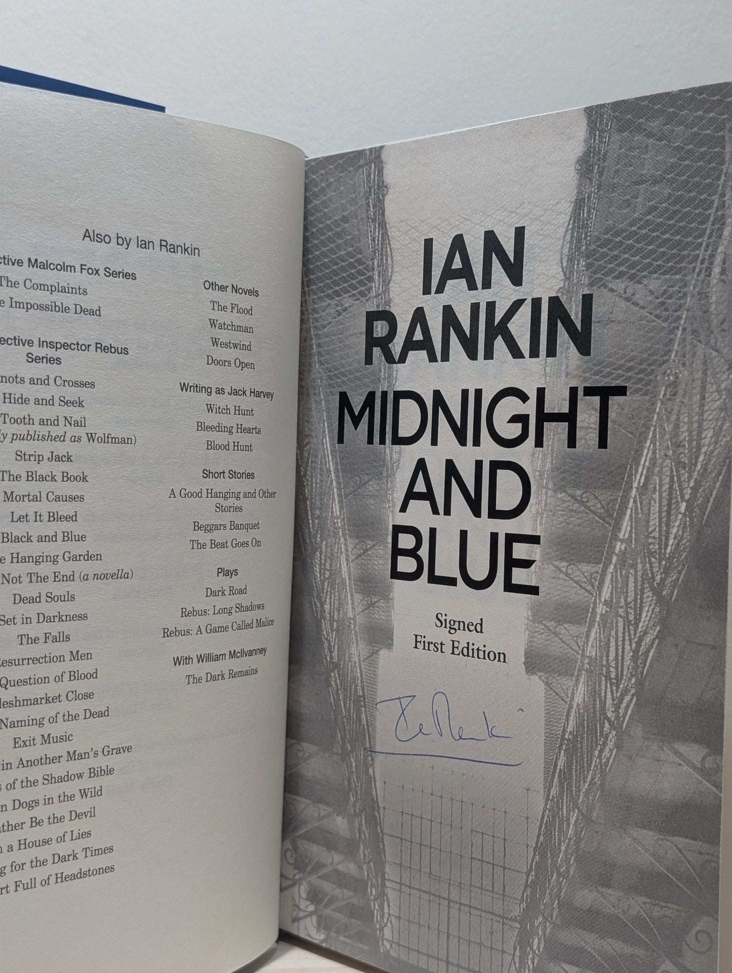 Midnight and Blue by Ian Rankin (Signed First Edition) - Fialta Books