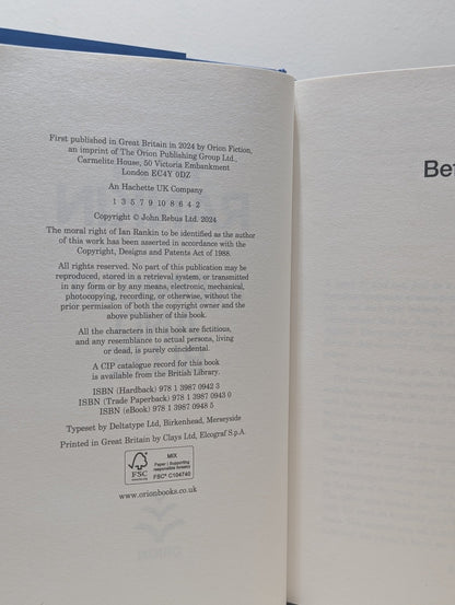 Midnight and Blue by Ian Rankin (Signed First Edition) - Fialta Books