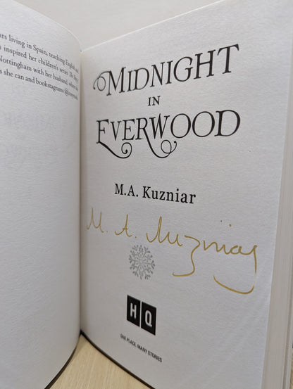Midnight in Everwood by M.A. Kuzniar (Signed First Edition with gold ballerina cover) - Fialta Books